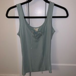 Lace Up Tank Top